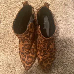 Cheetah heel boots